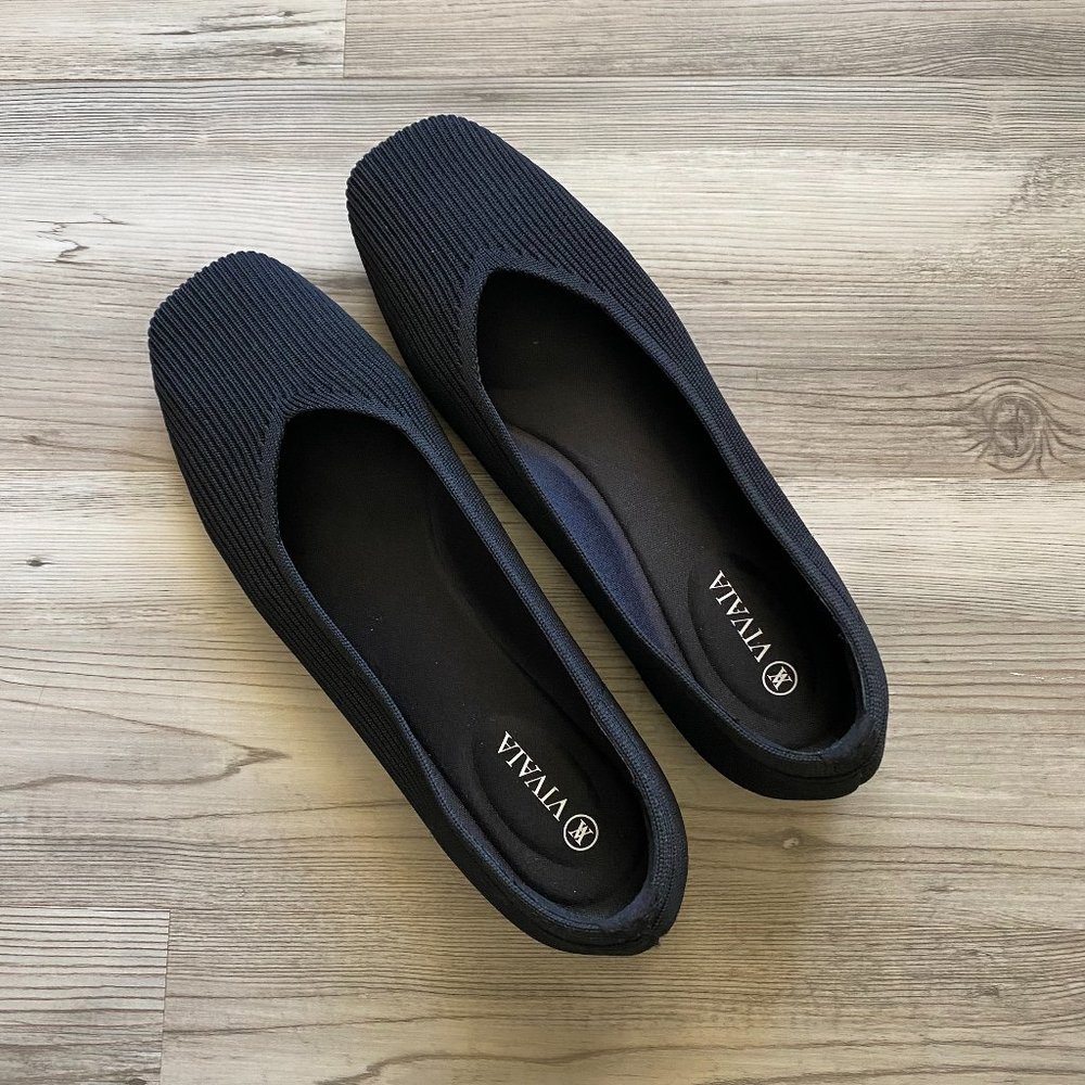 Vivaia Lightweight Square-Toe V-Cut Flats (Margot Walker)